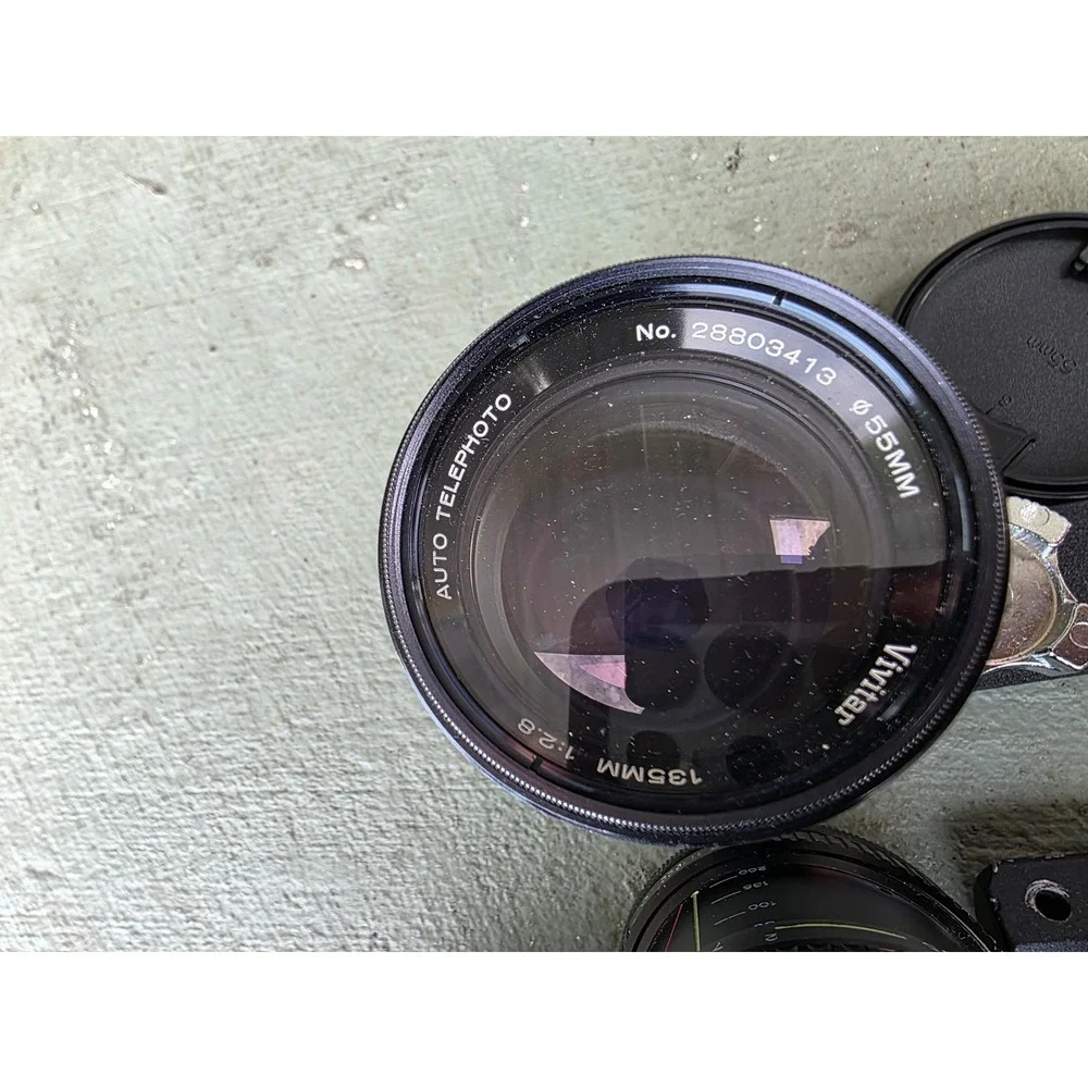 Vintage Camera Lens‎ Lot Vivitar Soligor Tokina 135mm 80-200mm Light Meter Z3